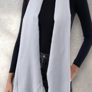 Style & Co Women's Solid Fringe-Trim Scarf, Grey, One size